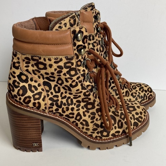 Anthropologie Sam Edelman Sade Lace-Up Hiker Ankle Boots 8.5 Maximalist Mon Wife - Picture 9 of 16
